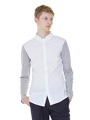 Detachable collar shirts - White